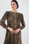 Merterium Kadın Leopar Tunik Pantolon Alt Üst Takım 6663