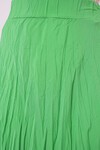 Merterium Kadın Uzun Kırışık Etek 8042 - Yeşil