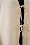 Merterium Keten Tesettür Kimono 5968 - Krem