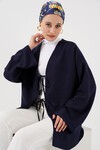 Merterium Keten Tesettür Kimono 5968 - Lacivert