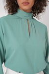 Merterium 0418 Pencere Detaylı Bluz - Su Yeşili