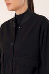 Merterium 0688 Çift Cepli Bomber Ceket - Siyah