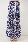 1898 Desenli Uzun Etek - F.Lacivert