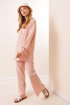 Merterium 5858 Örme İkili Takım - Pudra