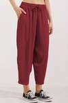 Merterium 6591 Dokuma Şalvar Pantolon - Bordo