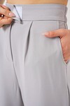 Merterium 6612 Yüksek Bel Kumaş Pantolon - Gri