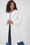 Merterium 9082 Oversize Kaşe Kaban - Beyaz