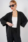 Kadın Kimono İkili Takım 6693 - Siyah