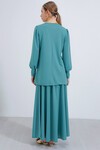 Merterium Kadın Mint Örme Etek Tunik Alt Üst Takım 8014