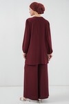 Merterium Kadın Tunik Pantolon Alt Üst Takım 6663 - Bordo