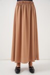 Merterium Kadın Uzun Ayrobin Etek 8050 - Camel