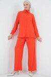 Merterium T5858 Örme Tesettür İkili Takım - Turuncu