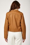 1025 Biker Ceket - Camel