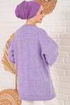 15768 Tesettür Triko Hırka - Lila