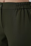 Kadın Beli Lastikli Kumaş Pantolon 30058 - Haki