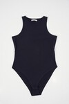Kadın Halter Yaka Çıtçıtlı Body 972 - Lacivert