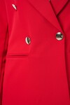 Kadın Kruvaze Yaka Blazer Ceket 0722 - Kırmızı