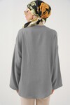 Keten Tesettür Kimono 5968 - Gri