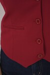 6796 Kısa Dokuma Yelek - Bordo