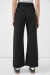 Kadın Bol Paça Yüksek Bel Palazzo Kot Pantolon 6656 - D. Siyah