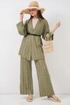 Kadın Kimono Pantolon İkili Takım 30078 - Çağla