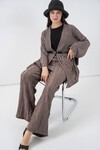 Kadın Kimono Pantolon İkili Takım 30078 - Füme