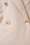 Kadın Kruvaze Yaka Blazer Ceket 0722 - Krem