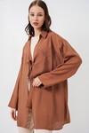 Kadın Salaş Bağcıklı Kimono 5981 - Taba