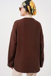 Keten Tesettür Kimono 5968 - Kahverengi