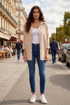 Oversize Basic Krem Gömlek