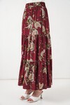 1898 Desenli Uzun Etek - Bordo