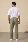 Erkek Rahat Keten Pantolon 30118 - Haki