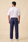 Erkek Rahat Keten Pantolon 30118 - Lacivert