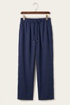Erkek Rahat Keten Pantolon 30118 - Lacivert