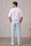 Erkek Rahat Keten Pantolon 30118 - Mavi
