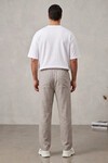 Erkek Rahat Keten Pantolon 30118 - Taş