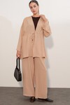 Kadın Ayrobin Kimono Pantolon İkili Takım 30101 - Bej