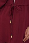 Kadın Ayrobin Kimono Pantolon İkili Takım 30101 - Bordo