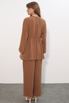 Kadın Ayrobin Kimono Pantolon İkili Takım 30101 - Taba