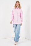 Kadın Dokulu Oversize Tunik 5989 - Pembe