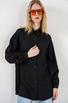 Kadın Dokulu Oversize Tunik 5989 - Siyah
