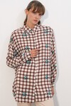 Merterium 3900 Oversize Uzun Basic Gömlek - Taba